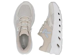 Rieker , sportive Damen-Sneaker, Weite G, mit herausnehmbarem Fußbett HELLBEIGE
