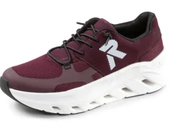 Rieker , sportive Damen-Sneaker, Weite G, mit herausnehmbarem Fußbett WEINROT