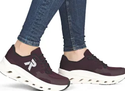 Rieker , sportive Damen-Sneaker, Weite G, mit herausnehmbarem Fußbett WEINROT