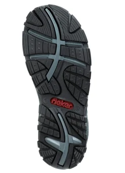 Rieker , sportliche Damen-Sandalen, mit zwei Klettspangen SCHWARZ