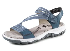 Sale Rieker , sportliche Damen-Sandalen, mit zwei Klettspangen BLAU