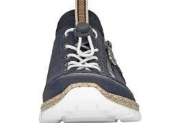 Outlet Rieker , sportliche Damen-Sneaker, mit MemoSoft Decksohle DUNKELBLAU