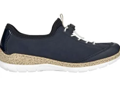 Outlet Rieker , sportliche Damen-Sneaker, mit MemoSoft Decksohle DUNKELBLAU