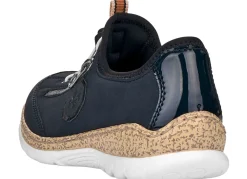 Outlet Rieker , sportliche Damen-Sneaker, mit MemoSoft Decksohle DUNKELBLAU