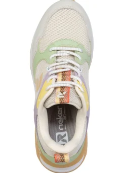New Rieker , sportliche Damen-Sneaker, mit herausnehmbarem Fußbett MINT-MULTICOLOR