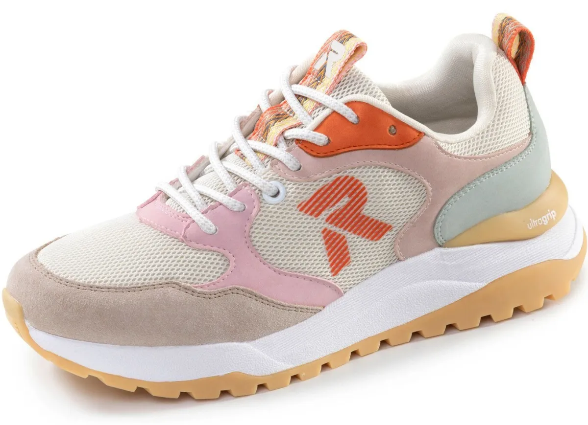 Sale Rieker , sportliche Damen-Sneaker, mit herausnehmbarem Fußbett CREME-MULTICOLOR