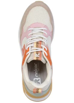 Sale Rieker , sportliche Damen-Sneaker, mit herausnehmbarem Fußbett CREME-MULTICOLOR