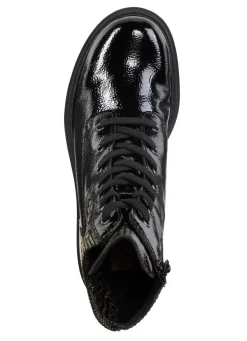 Discount Rieker , stylische Damen-Stiefeletten, Winterschuhe, mit Reißverschluss SCHWARZ-GOLD