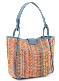 Outlet Rieker , Tasche, Damen, mit herausnehmbarer Innentasche BLAU-MULTICOLOR