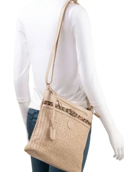 Rieker , Tasche, Damen, mit verstellbarem Umhängeriemen BEIGE-LEO