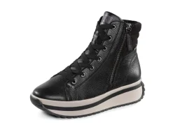 Outlet Rieker , trendige Damen-Boots, Winterschuhe, mit herausnehmbarem Fußbett SCHWARZ