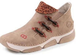 Sale Rieker , trendige Damen-Boots, Winterschuhe, mit Reißverschluss TAUPE-BRAUN