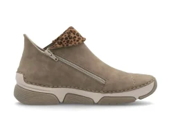Sale Rieker , trendige Damen-Boots, Winterschuhe, mit Reißverschluss TAUPE-BRAUN