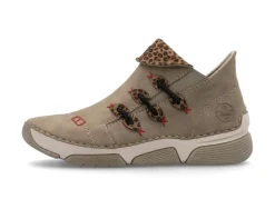 Sale Rieker , trendige Damen-Boots, Winterschuhe, mit Reißverschluss TAUPE-BRAUN