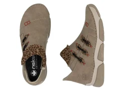 Sale Rieker , trendige Damen-Boots, Winterschuhe, mit Reißverschluss TAUPE-BRAUN