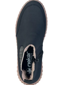 Sale Rieker , trendige Damen-Boots, Winterschuhe, mit herausnehmbarem Fußbett DUNKELBLAU