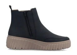 Sale Rieker , trendige Damen-Boots, Winterschuhe, mit herausnehmbarem Fußbett DUNKELBLAU