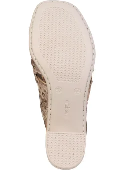 Best Rieker , trendige Damen-Sandaletten, mit Fersen-Klettverschluss MULTICOLOR