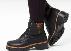 Outlet BADER Rieker, trendige Damen-Stiefeletten, Winterschuhe, mit Reißverschluss SCHWARZ-BRAUN