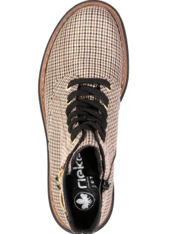 BADER Rieker, trendige Damen-Stiefeletten, Winterschuhe, mit Reißverschluss BEIGE-SCHWARZ