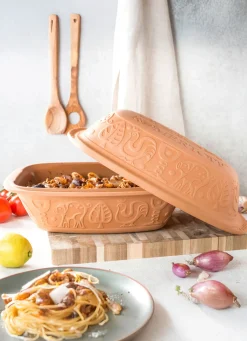 Discount BADER Römertopf mit Kochbuch TERRACOTTA