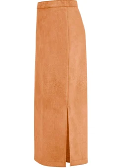 New KLAUS MODELLE MADE IN GERMANY Rock in gerader Schnittführung CAMEL
