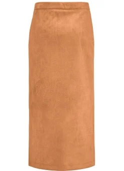 New KLAUS MODELLE MADE IN GERMANY Rock in gerader Schnittführung CAMEL