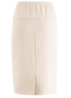 New KLAUS MODELLE MADE IN GERMANY Rock in gerader Schnittführung BEIGE