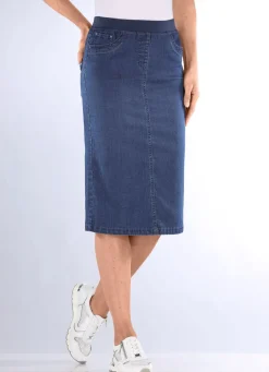 BADER Rock in gerader Schnittführung JEANSBLAU