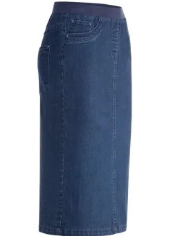 BADER Rock in gerader Schnittführung JEANSBLAU