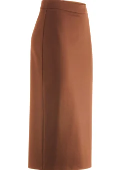 Online KLAUS MODELLE MADE IN GERMANY Rock in schmaler Schnittführung COGNAC