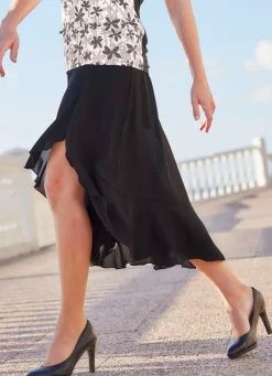 Online laurakent Rock mit asymmetrischem Saumabschluss SCHWARZ