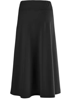 KLAUS MODELLE MADE IN GERMANY Rock mit gelegten Falten SCHWARZ