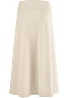Hot KLAUS MODELLE MADE IN GERMANY Rock mit gelegten Falten BEIGE