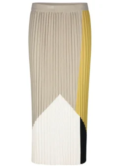 Best BADER Rock mit Plisseefalten BEIGE