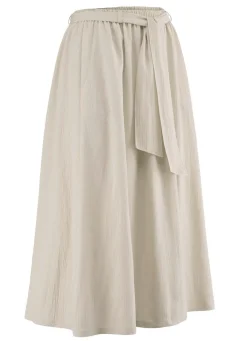 Clearance KLAUS MODELLE MADE IN GERMANY Rock mit Stoffbindeband BEIGE