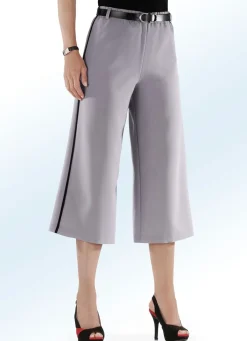 Outlet BADER Rockhose mit angesagter Kontrastpaspel M''GRAU-SCHWARZ
