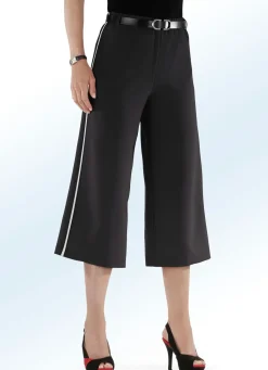 Discount BADER Rockhose mit angesagter Kontrastpaspel SCHWARZ-ECRU