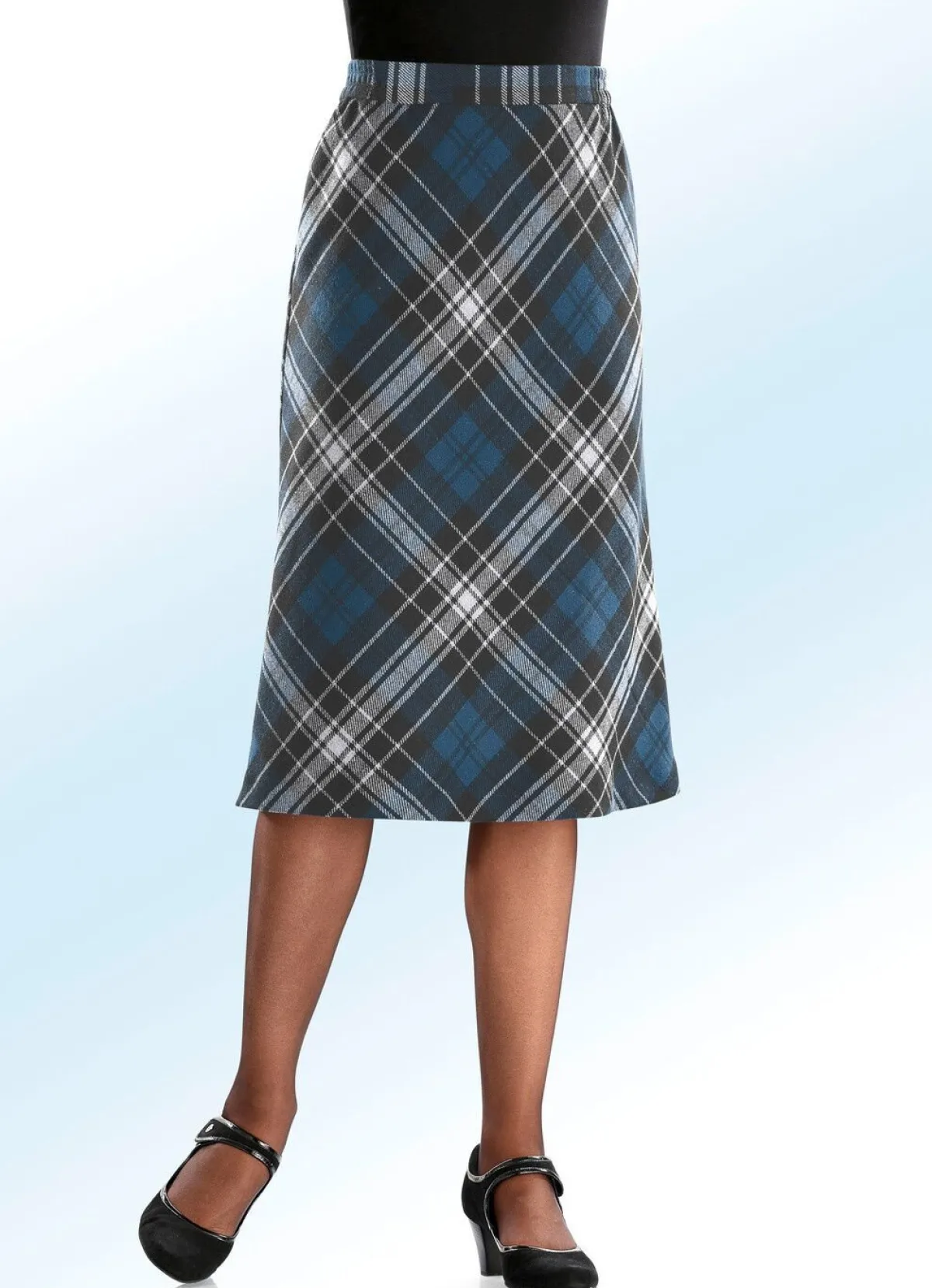 Clearance BADER Rock in schicker A-Linie BLAU-GRAFIT