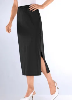 Best KLAUS MODELLE MADE IN GERMANY Rock in schmaler Schnittführung SCHWARZ