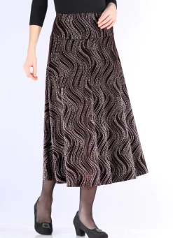 Online BADER Rock mit edel schimmerndem Glanzdruck SCHWARZ-BRAUN-MULTICOLOR
