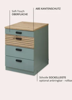 New BADER Rollcontainer schilfgrün-artisan