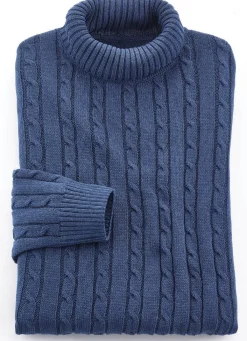 BADER Rollkragenpullover in 5 Farben JEANSBLAU