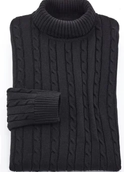 Discount BADER Rollkragenpullover in 5 Farben SCHWARZ