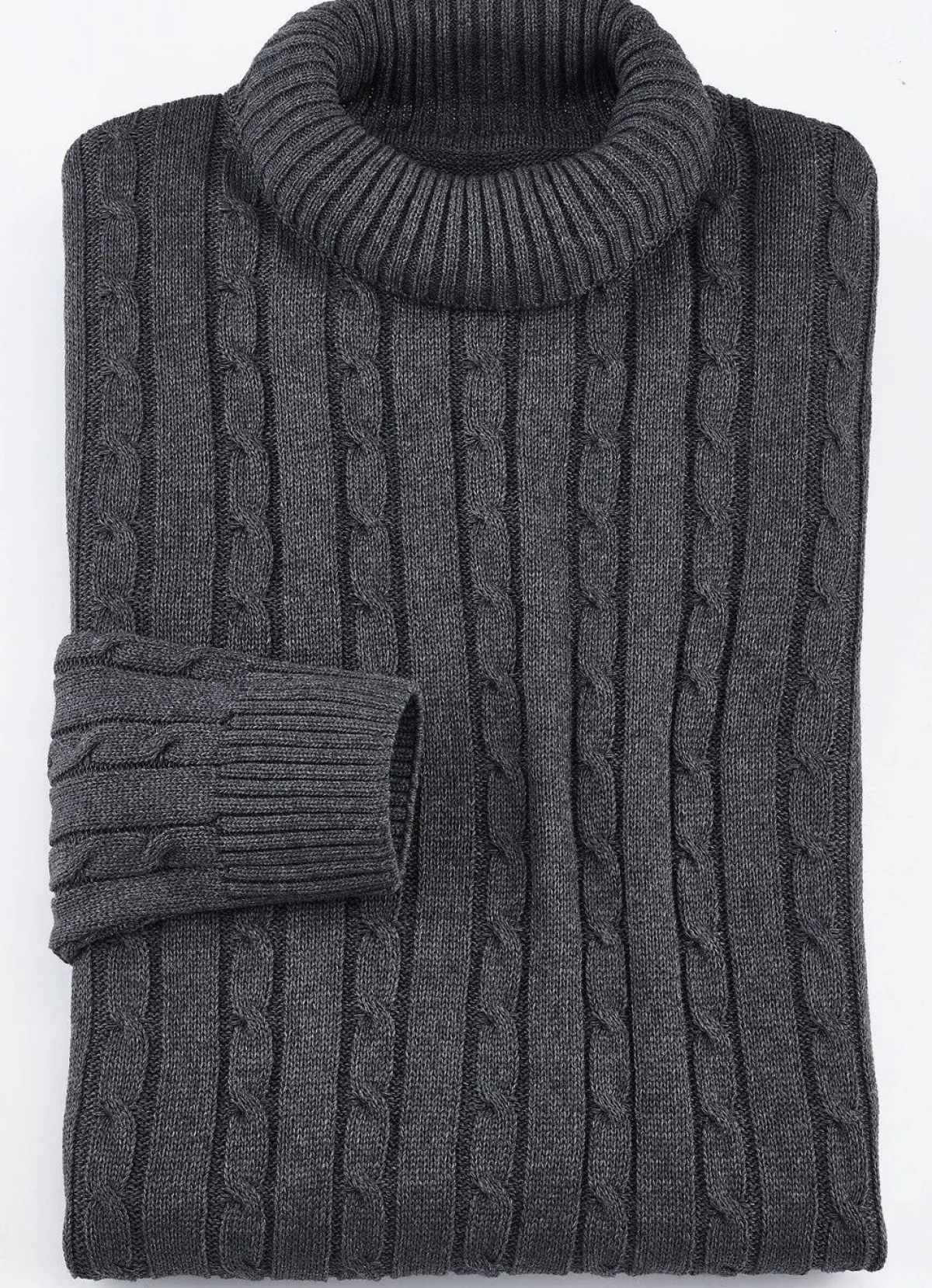 Hot BADER Rollkragenpullover in 5 Farben ANTHRAZIT MELIERT