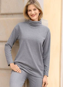 Clearance Stilschmiede Rollkragen-Shirt GRAU MELIERT