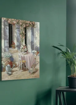 Sale BADER Romantisches Leinwandbild Einladung BUNT