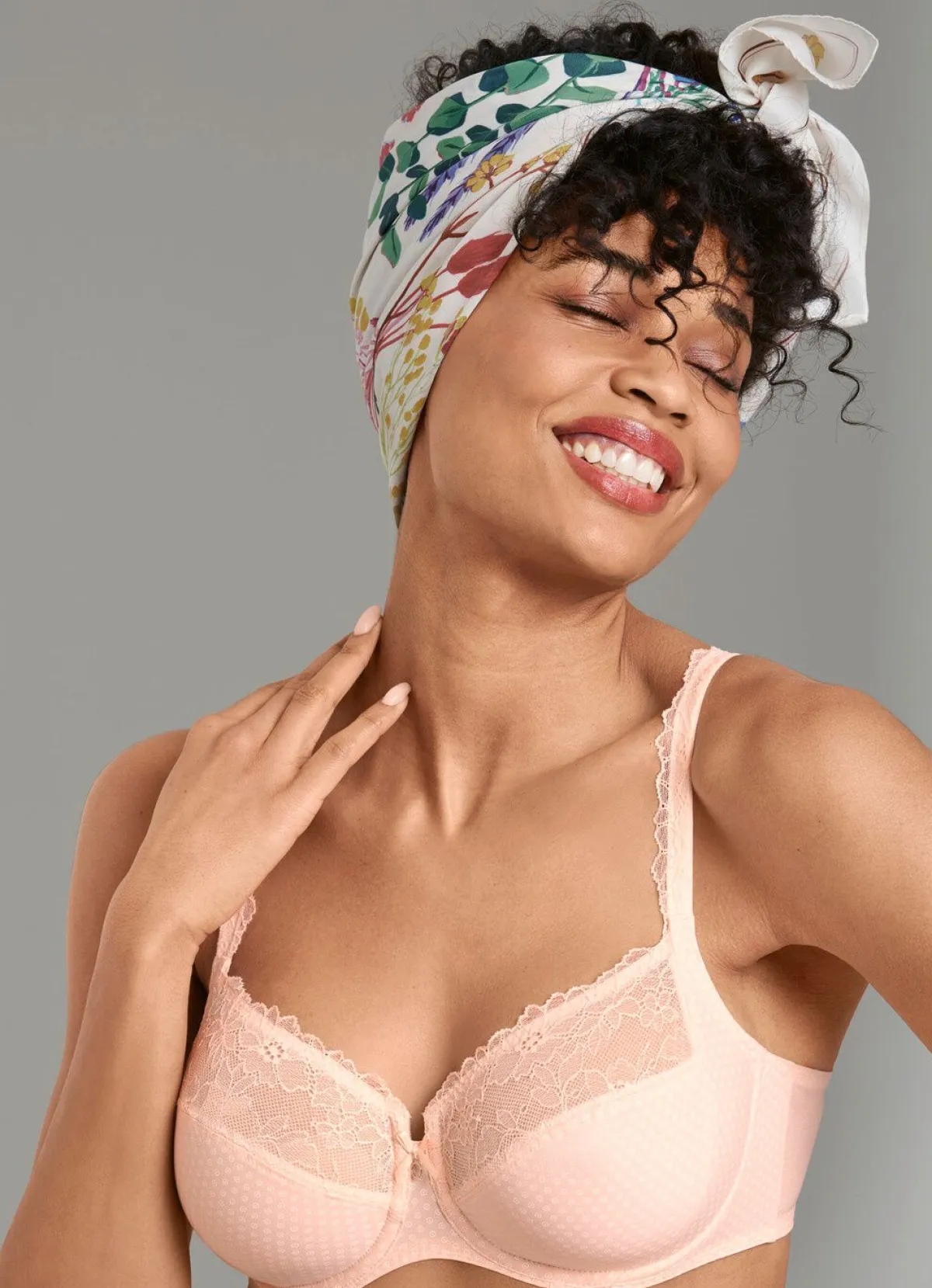 Discount ROSA FAIA Bügel-BH mit elastischer Spitze ZARTAPRICOT-ECRU