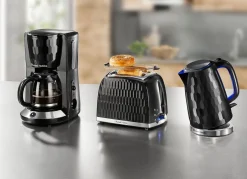 Best RUSSELL HOBBS Frühstücksserie Honeycomb aus Hochglanz-Kunststoff SCHWARZ