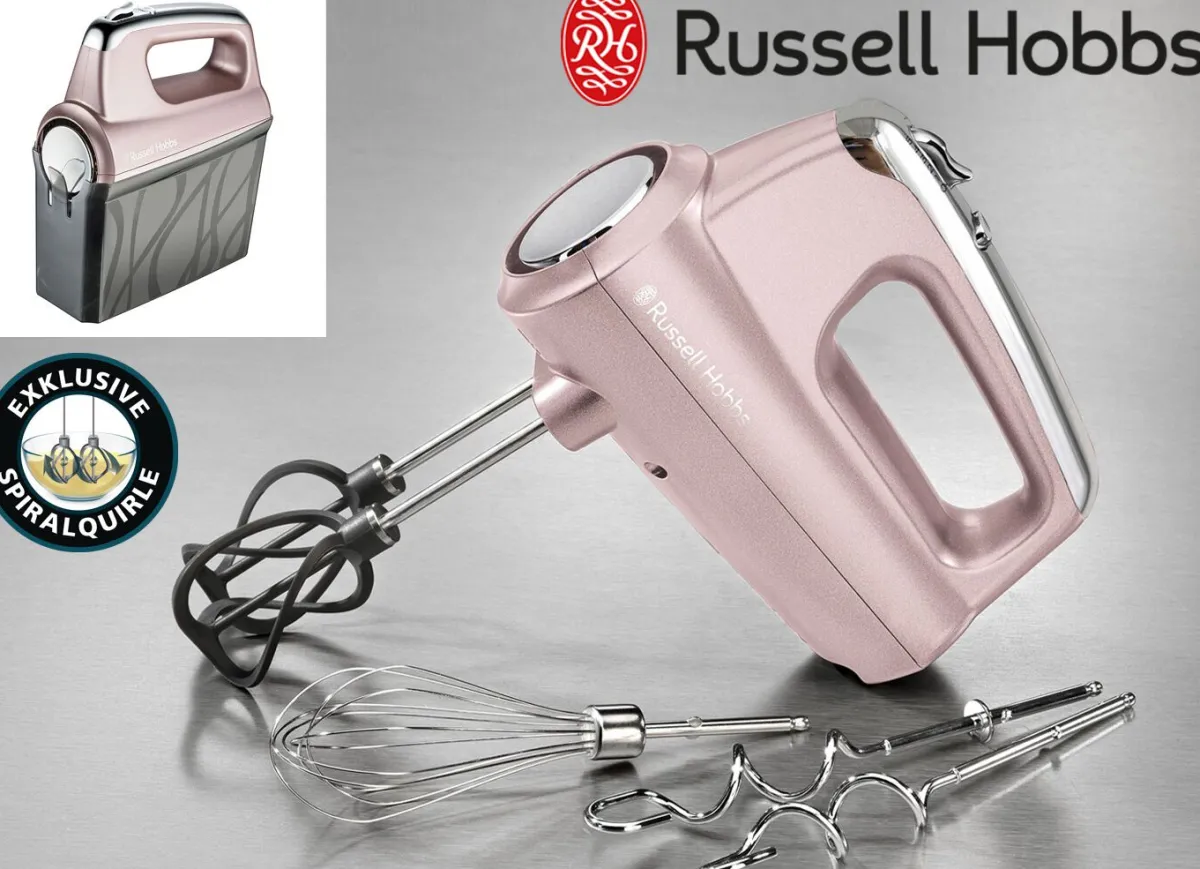 Sale BADER Russell Hobbs Handmixer mit spiralförmigen Helix-Quirlen CHAMPAGNER